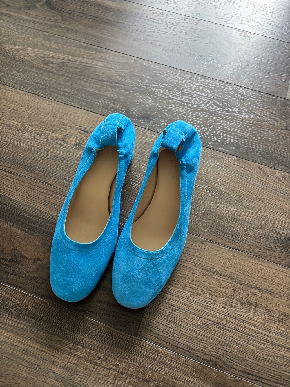 Everlane Blue Suede Day Heel - Size 7.5 (fits an 8)